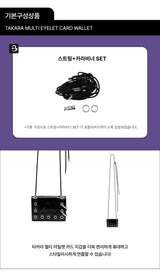 Takara Multi Eyelet Card Wallet - Black
