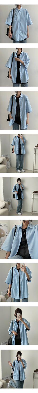 [Basic, Long/S-2XL] ライトバックバンディングサマーセミワイドデニム