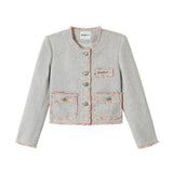 WhyBerry24AW ショートコート “Pearl Corridor”レトロラウンドネックジャケット