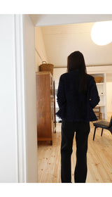 Night blue tweed cardigan (jacket)