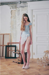 DEW COWL SWIMSUIT light blue