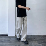 Curved Panel Wide-Leg Trousers