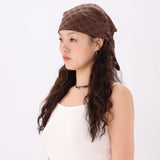 brown knit bandana