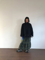 ウィンディチェッカードロングスカート (1color)