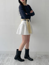 Forming Boat Neck Cardigan T-shirt