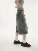 Skurd heart bermuda pants -2C