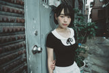 SAILOR RIBBON TOP BLACK
