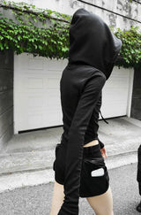 26FW★ SHADOW BUTTON HOODED ZIP-UP