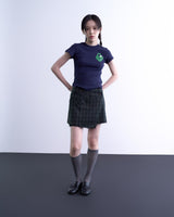 ハートロックドットクロップTシャツ (ネイビー)