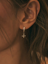 CROSS CHARM EARRING