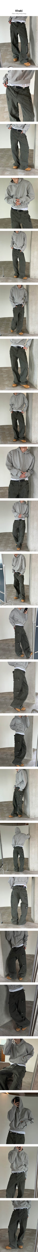 Wide flare cargo pants(2color)