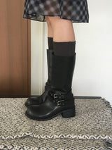 Two Buckle Middle Boots