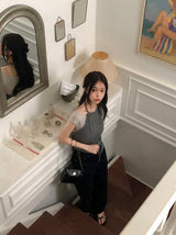 Darunel Cotton Hidden Banding Wide Pants (3color/ 2type)