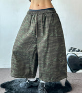 Open Pocket Cargo Military Two-Style Rope Bermuda Shorts 2color