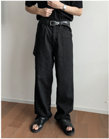 ノーマルブラックワイドデニムパンツ