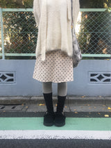 dot corduroy skirt