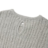 KIRSH PLAIN BACK HOLE POINT KNIT - GRAY 