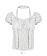ローラドットシャーリング半袖Tシャツ