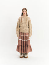 Charelle Tiered Skirt (Red)