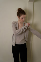 Spring soft cardigan set_mute gray