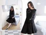 ニードルワークロングスリーブT (BLACK)