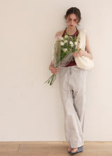 Knot Lace Shoulder Bag_Beige