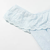 Liora Eyelet Ruffle Blouse