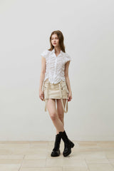 BELLA MINI SKIRT PANTS / BEIGE