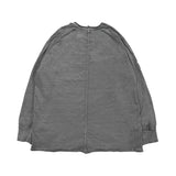 Raw Pigment Finger Hole Long Sleeve T Light Grey
