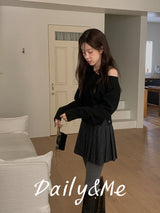 V-neck shoulder knitwear