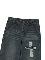 CROSS APLIQUE DENIM BLACK