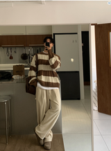 And double corduroy Carpenter Bendable Wide Pants