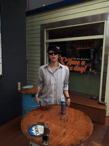 Quad Stripe Linen Shirt 3C