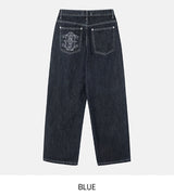 Old Hip Pocket Embroidered Denim Pants