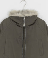 Viewpass High Neck Fur Bomber Jacket