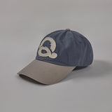 Washed Logo Ball Cap (BlueGrey/Beige)