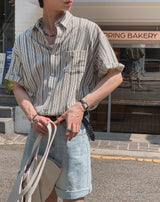 デリアン リネン ショートスリーブシャツ