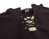 eyelet lace hood op / brown