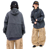 オーバーサイズヴィンテージフード付きフィールドジャケット