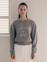 MAISON DE ROLA エンブロイダリーニット グレー