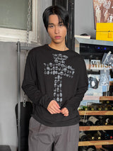 CROSS SKELETON LONG SLEEVE BLACK