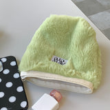 classic pouch_fur yellowgreen