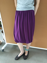 Draped balloon skirt (3color)