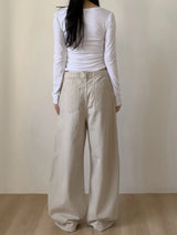 Maple Dyed Cotton Wide Pants