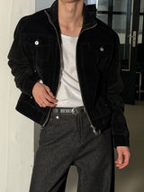 [NEW SEASON] Velvet knit trucker jacket(2color)