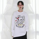 コンフューズドキャットTシャツ - ホワイト