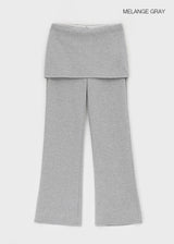 [B-BASIC] エアースウェットブーツカットスカートパンツ (2SIZE)