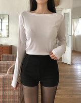 [U-BASIC] Glee Basic Brushed Boat Neck Long Sleeve