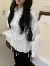 Refine Side Strap Long Sleeve Shirt