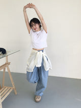 デイリークロップ半袖Tシャツ (10c)
